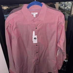 Bar III Maroon Slim Fit Stretch Button-Up Shirt – Men’s Large (16-16.5) – NWT